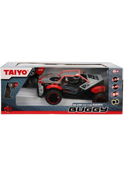 Taiyo 1:18 Buggy Karanlıkta Parlayan Uzaktan Kumandalı Araba Kırmızı