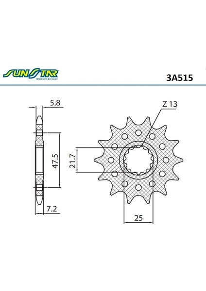 Ön Dişli / Kawasakı / Zx-6r Nınja / 636CC / (Dişli Sayısı : Orijinal-1) / 2013-2014-2015-2016-2017-2018 fiyatları