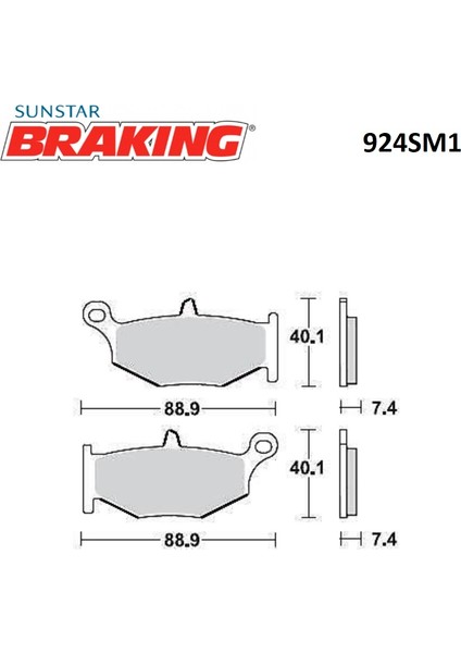 Yarı Metalik Fren Balatası / Suzukı / Gsr 600 / 600CC / Arka / 2006-2007-2008-2009-2010