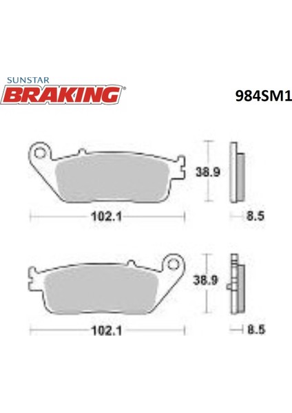 Yarı Metalik Fren Balatası / Kymco / Xcıtıng / R / 500CC / Arka / 2005-2006-2007-2008-2009-2010-2011 fiyatları