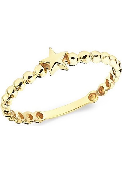 Altın Toptop Yıldız Yüzük