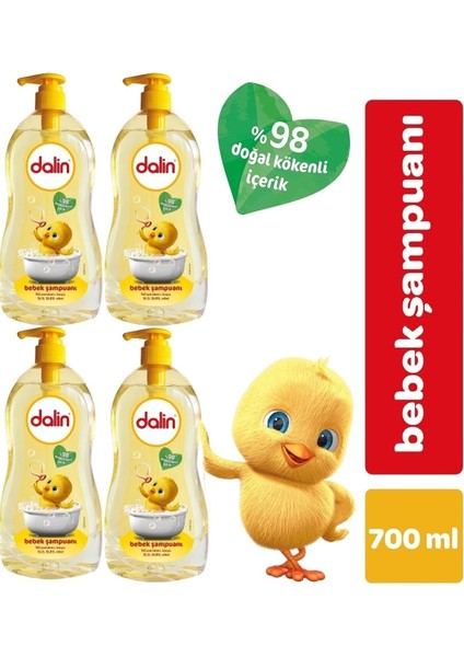 Bebek Şampuanı Klasik 700ML Pompalı (4 Lü Set)