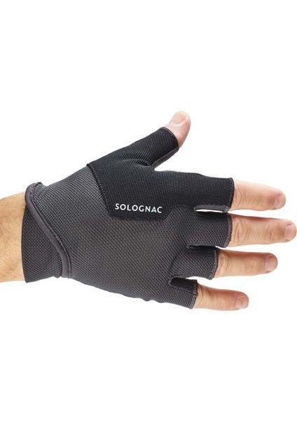 Solognac Ball Trap Parmaksız Eldiven - Siyah