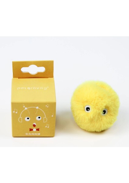 Akıllı Kedi Oyuncaklar Interaktif Top Peluş Elektrik Cattoys Eğitim Oyuncak Yavru Dokunmatik Sondaj Ev Hayvanı Ürünü Squeak Oyuncak Topu Kedi Supplie Sarı