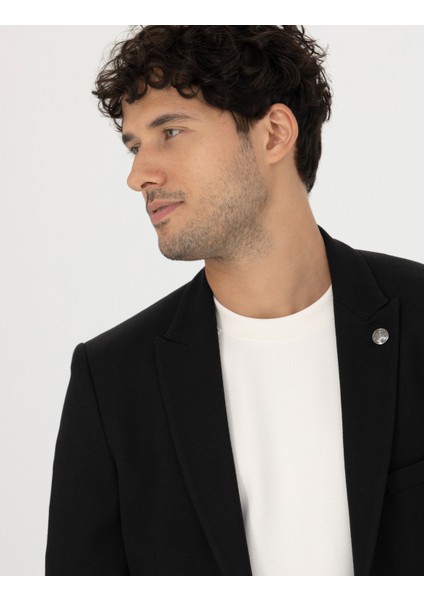 Erkek Siyah Ekstra Slim Fit Blazer Ceket 50274202-VR046 fiyatları