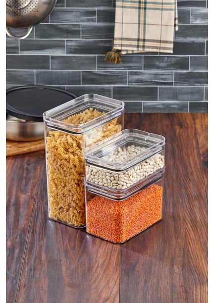 Erzak Kabı Kristal Set 3500ML-1700ML-800ML
