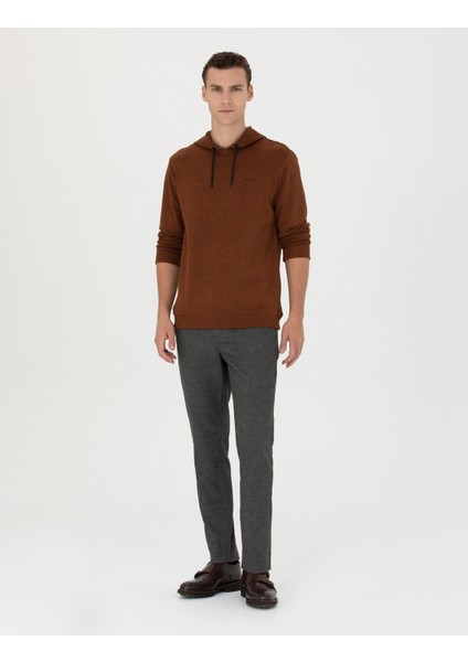 Erkek Kahverengi Ex. Slim Fit Kumaş Pantolon 50275552-VR029