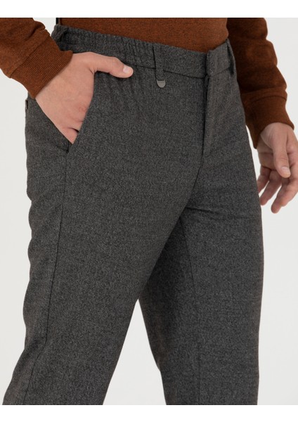 Erkek Kahverengi Ex. Slim Fit Kumaş Pantolon 50275552-VR029
