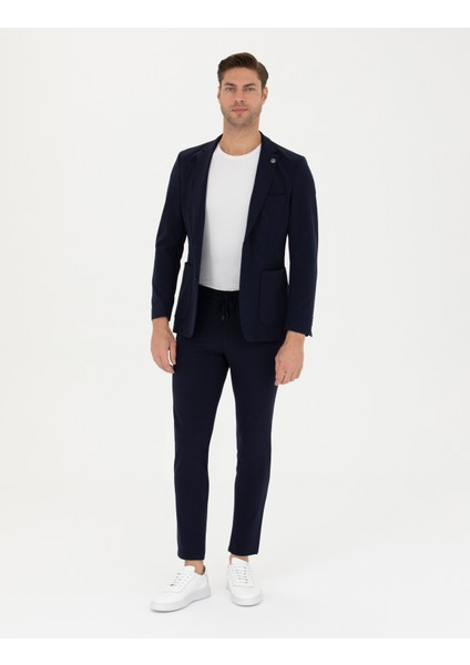 Erkek Lacivert Esnek Kumaş Pantolon 50287494-VR033