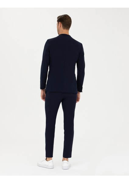 Erkek Lacivert Esnek Kumaş Pantolon 50287494-VR033