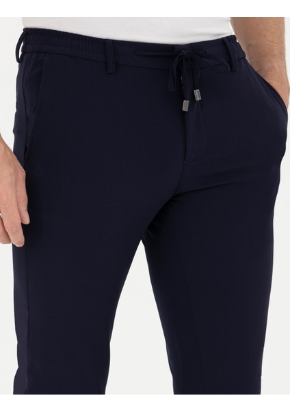 Erkek Lacivert Esnek Kumaş Pantolon 50287494-VR033