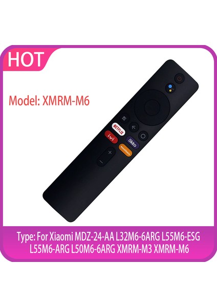Xiaomi Tv Mdz-24-Aa L32M6-6ARG L55M6-ESG L55M6-ARG L50M6-6ARG Için Bluetooth Sesli Uzaktan Kumanda Xmrm-M6 (Yurt Dışından) modelleri