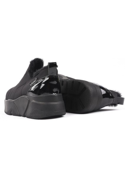 Lussi Siyah Renkli Paraşüt Kumaş Kışlık Içi Tüylü Kadın Spor Ayakkabı fırsatları