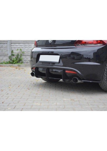 Vw Scirocco Arka Tampon Flap/splitter Parlak Siyah