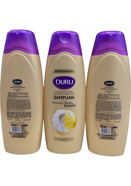 Dökülmeye Karşı Sarımsak & Biotin Kolajen Şampuan Seti x 3 Adet