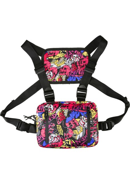 Graffiti Özel Moda Açık Hava Rahat Unisex Haberci Çanta Adam Crossbody Göğüs Çantası (Yurt Dışından)
