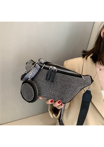 Renkli Rhinestone Göğüs Çanta Çantalar Kadınlar Için Şık Sparkly Fanny Paketi Bling Crossbody Çanta Bel Kılıfı Çanta (Yurt Dışından) fiyatları