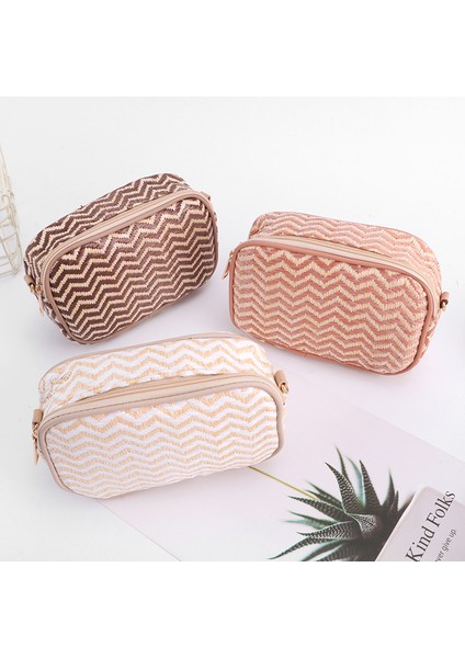 3 Yeni Moda Dalgalı Örgülü Hasır Çanta Basit Retro Kolej Tarzı Kare Göğüs Çantası (Yurt Dışından) fiyatları