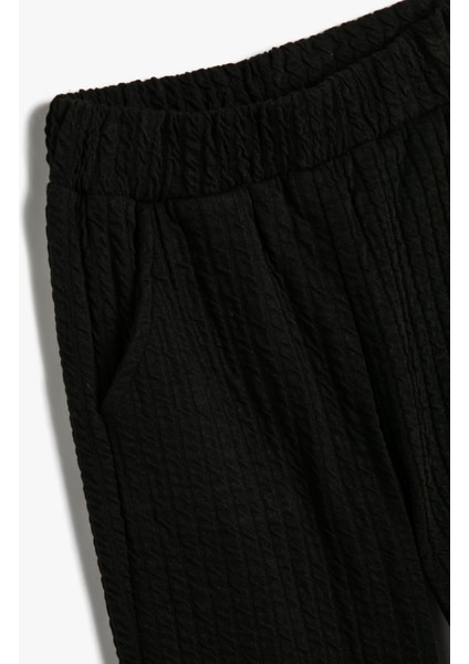 Basic Jogger Eşofman Altı Dokulu Beli Lastikli Cepli modelleri