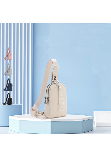 Gri Su Geçirmez Çift Fermuarlı Crossbody Çanta Kadınlar Için Yeni Moda Spor Naylon Sling Çanta (Yurt Dışından) modelleri