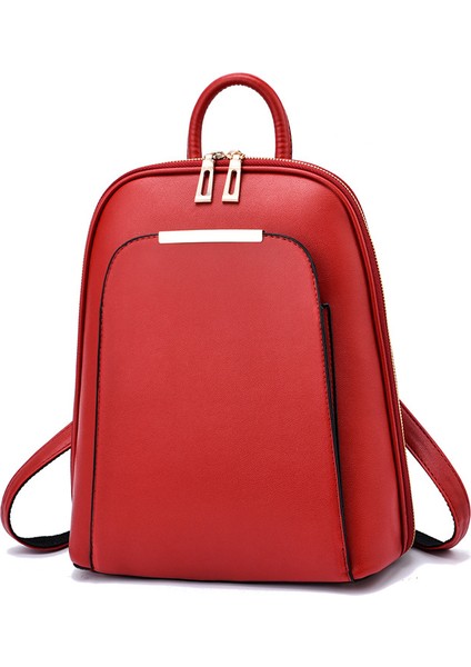 Bordo Popüler Kadın Sırt Çantaları Bayanlar Tasarımcı Crossbody Çanta Deri Sırt Çantası Kadın Kızlar Için Kolej Laptop Çantası Seyahat (Yurt Dışından)