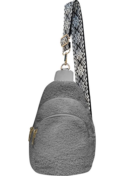 Altın Yeni Varış Kadın Kızlar Sherpa Göğüs Çanta Retro Moda Sonbahar Kış Açık Spor Rahat Kadınlar Için Crossbody Çanta (Yurt Dışından)