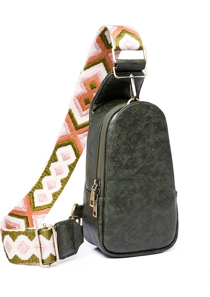 Koyu Kahverengi Sıcak Satış Crossbody Göğüs Çanta Vegan Postacı Çantası Gitar Askısı Çanta Kemer Kadın Deri Tek Kollu Çanta (Yurt Dışından) modelleri