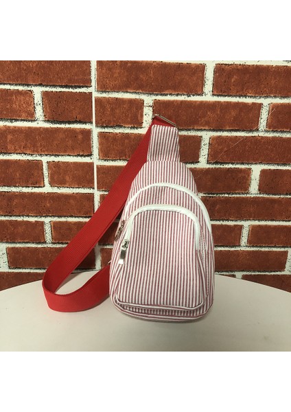 5 2023 Yeni Kadın Crossbody Moda Fanny Paketi Kadın Açık Göğüs Çanta Çizgili Gofre Tek Kollu Çanta (Yurt Dışından)