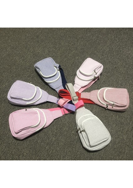 5 2023 Yeni Kadın Crossbody Moda Fanny Paketi Kadın Açık Göğüs Çanta Çizgili Gofre Tek Kollu Çanta (Yurt Dışından) fırsatları