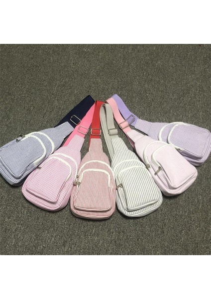 5 2023 Yeni Kadın Crossbody Moda Fanny Paketi Kadın Açık Göğüs Çanta Çizgili Gofre Tek Kollu Çanta (Yurt Dışından) indirimleri