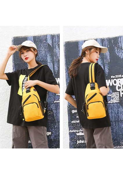 Pembe Yeni Kadın Göğüs Çantası Bayanlar Su Geçirmez Büyük Kapasiteli Sırt Çantası Eğlence Satchel Oxford Kumaş Seyahat Askılı Çanta (Yurt Dışından) fırsatları