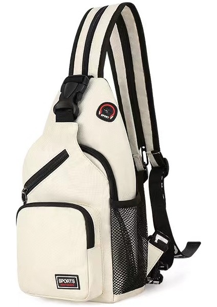 Gösterildiği Gibi Lüks Su Geçirmez Crossbody Sling Sırt Çantası Kadın Erkek Rahat Crossbody Omuz Göğüs Çantası Kulaklık Deliği ile (Yurt Dışından) modelleri