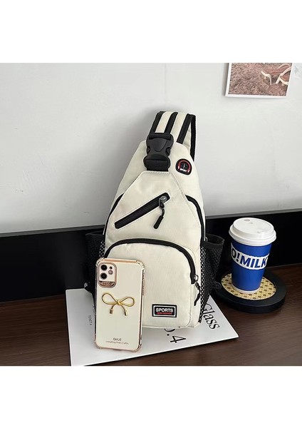 Gösterildiği Gibi Lüks Su Geçirmez Crossbody Sling Sırt Çantası Kadın Erkek Rahat Crossbody Omuz Göğüs Çantası Kulaklık Deliği ile (Yurt Dışından) fırsatları