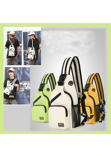 Kırmızı 2023 Yeni Spor Sırt Çantası Moda Omuz Crossbody Çanta Su Geçirmez Erkek Kadın Göğüs Çantası (Yurt Dışından)