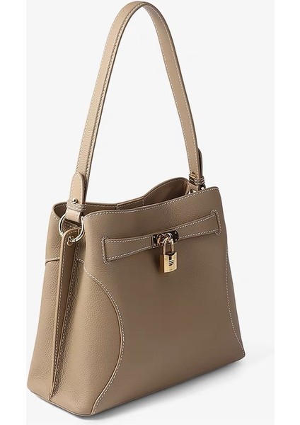 Kahverengi Moda Yeni Kadın Sığır Derisi Basit Kova Küçük Çanta Trend Tek Omuz Kadınlar Için Crossbody Çanta (Yurt Dışından)