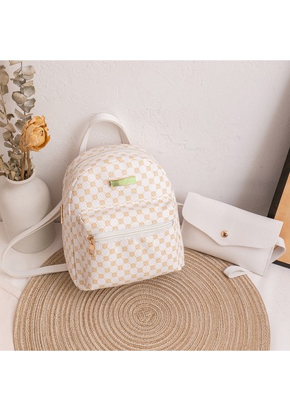 Siyah Yeni Moda Çocuklar Mini Sırt Çantası Lüks Pu Deri Baskı Okul Çantası Trendy Kadın Sırt Çantası (Yurt Dışından)