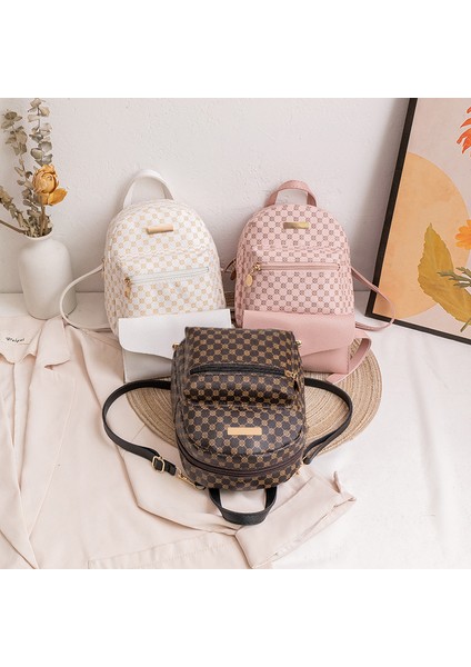 Siyah Yeni Moda Çocuklar Mini Sırt Çantası Lüks Pu Deri Baskı Okul Çantası Trendy Kadın Sırt Çantası (Yurt Dışından)