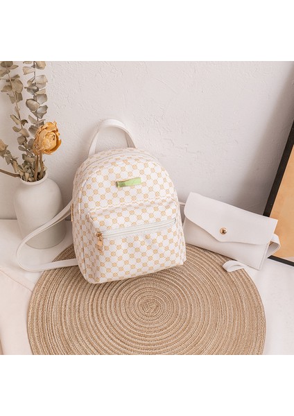 Siyah Yeni Moda Çocuklar Mini Sırt Çantası Lüks Pu Deri Baskı Okul Çantası Trendy Kadın Sırt Çantası (Yurt Dışından)