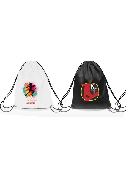 Mor 13 Inç Özel Ipli Çanta Baskı Logosu Dize Sırt Çantası ile Kız Erkek Yüksek Kalite (Yurt Dışından) fiyatları