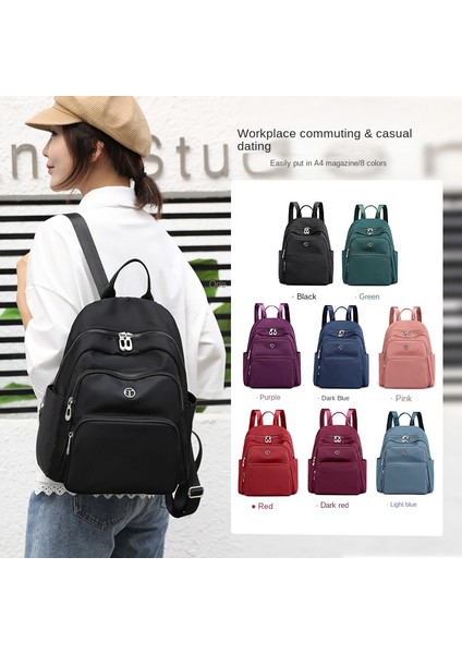 Derin Mavi 2022 Rahat Moda Su Geçirmez Küçük Sırt Çantası Bayanlar Rahat Spor Sırt Çantaları Kadın Sırt Çantaları (Yurt Dışından) modelleri