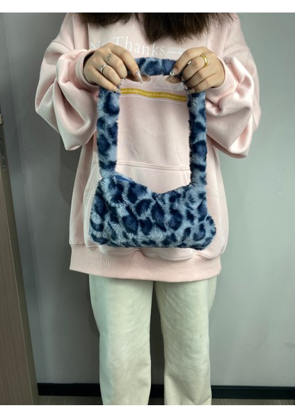 Sku 08 Retro Leopar Desen Baskı Sıcak Kürk Kadın Peluş Crossbody Çanta Kadınlar Için Kış Omuz Çantaları Çanta (Yurt Dışından) fırsatları