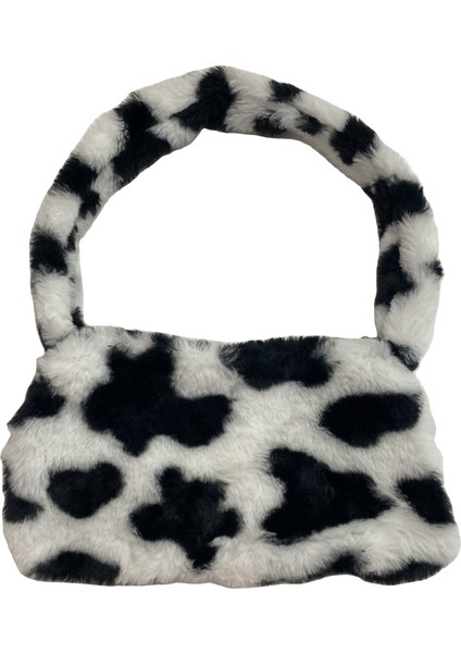 Sku 08 Retro Leopar Desen Baskı Sıcak Kürk Kadın Peluş Crossbody Çanta Kadınlar Için Kış Omuz Çantaları Çanta (Yurt Dışından) indirimleri