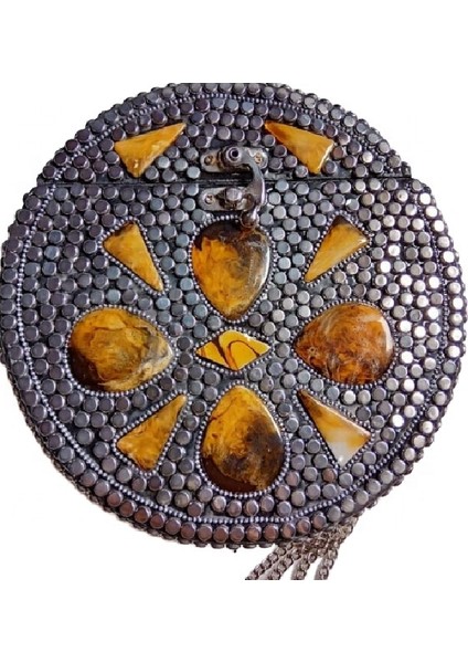 Siyah Yuvarlak Gümüş Metal Turuncu Taş Bayan El Çantası Kız Için En Kaliteli Debriyaj Düğün Hediyesi Satılık Yüksek Profil Ürün Kullanın (Yurt Dışından) fırsatları