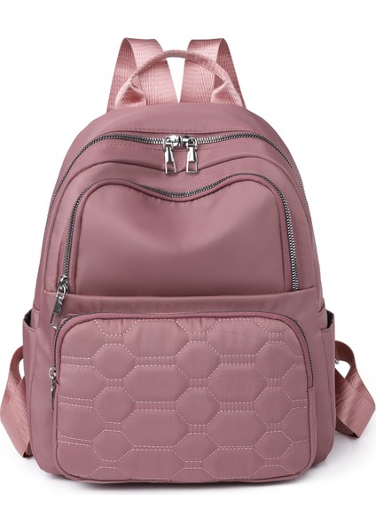 Pembe Kadın Moda Eğlence Naylon Çanta Hafif Kadın Sırt Çantası Trend Üniversite Öğrencisi Okul Çantası Sırt Çantası (Yurt Dışından)