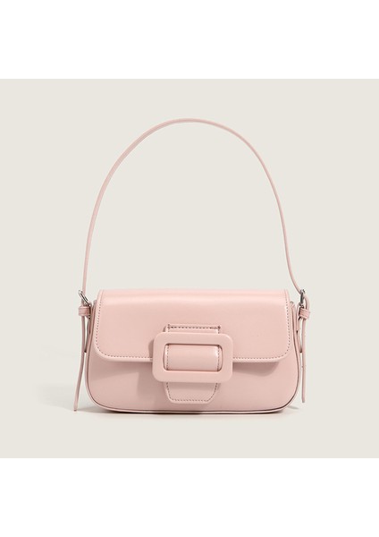 Pembe Yeni Tasarım Moda Renk Taze Lüks Çanta Kadın Pu Deri Omuz Çantası (Yurt Dışından)