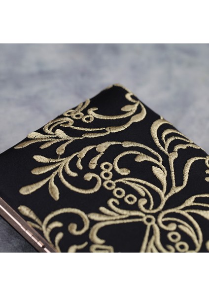 Siyah Avrupa ve Amerikan Nakış Akşam Yemeği Parti Çantası Polyester Zanaat Küçük Kare Çanta Kadın El Elbisesi Kadın Çantası (Yurt Dışından) fırsatları