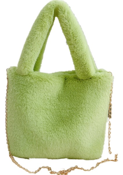 08 Yeni Kış Düz Renk Koltuk Altı Çantası Yumuşak Peluş Küçük Omuzdan Askili Çanta Kadın Sıcak Kabarık Lüks Tasarım Taklit Vizon Kürk Çanta (Yurt Dışından) fiyatları