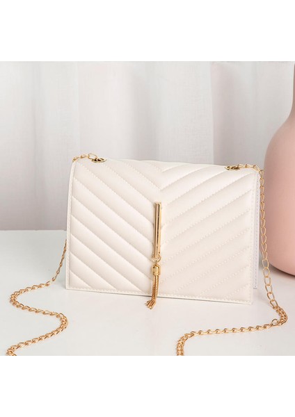 1 Ts Sıcak Satış Kadın Çanta Yeni Moda Gelenler Kadın Zincir Crossbody Çanta Pu Deri Tasarımcısı Özel Bayan Çanta El Messenger B (Yurt Dışından)