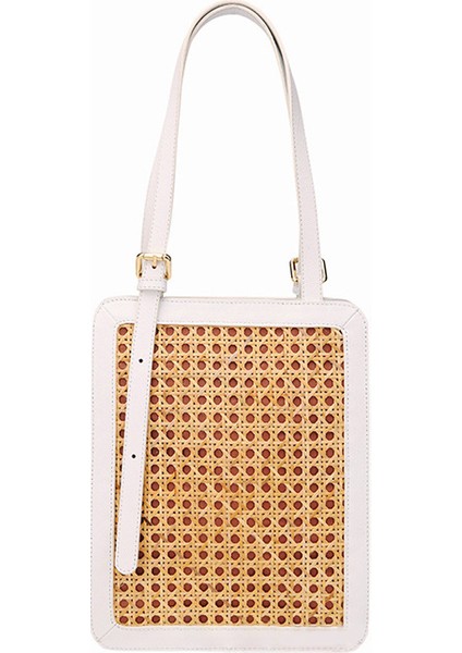 Siyah Yeni Kadın Moda Çanta El Rattan Dokuma Kadın Çanta Retro Şerit Kare Eğimli Omuz Çantaları (Yurt Dışından) fiyatları