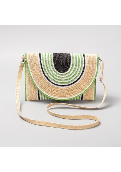 5 2023 Şerit Dikiş Hasır Tote Plaj Çantası Seyahat Alışveriş Piknik El Yapımı Dokuma Omuz Çantası Püskül Çanta Çanta (Yurt Dışından) modelleri